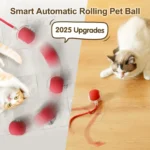 This interactive spherical toy for cats features an automatically rotating tail ball design and isarechargeable electric pet toy - Image 3