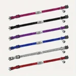 Glitter Cat Safety Buckle Collar Adjustable Custom Personalized ID Free Engraving Nylon Puppy Kittens Necklace - Image 4