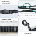 Double elastic reflective running leash portable retractable dog leash dog chain leash pet supplies wholesale - Image 6