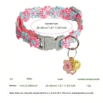 For Airtag Cat Collar with Heart Pendant Girl Cat Cute Flower Positioning Cover Cat Collar Kitten Puppy Rabbit Without Airtag - Image 10