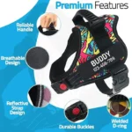 New Dog Harness High Quality Nylon Adjustable Custom ID Dog Name Small Large Dog Vest Harness Halloween Dog Supplies - Image 3