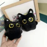 NEW Cute Black Cat plush toy Doll Small Pendant Cuddly Pillow Cushion Ins Black Cat Plush Toy Doll for Boy Girl Birthday Gifts - Image 2