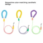 Dog traction, one tow, two explosion-proof dual head dog walking rope, contrasting color cloud foam handle, P rope, pet supplies - Image 2