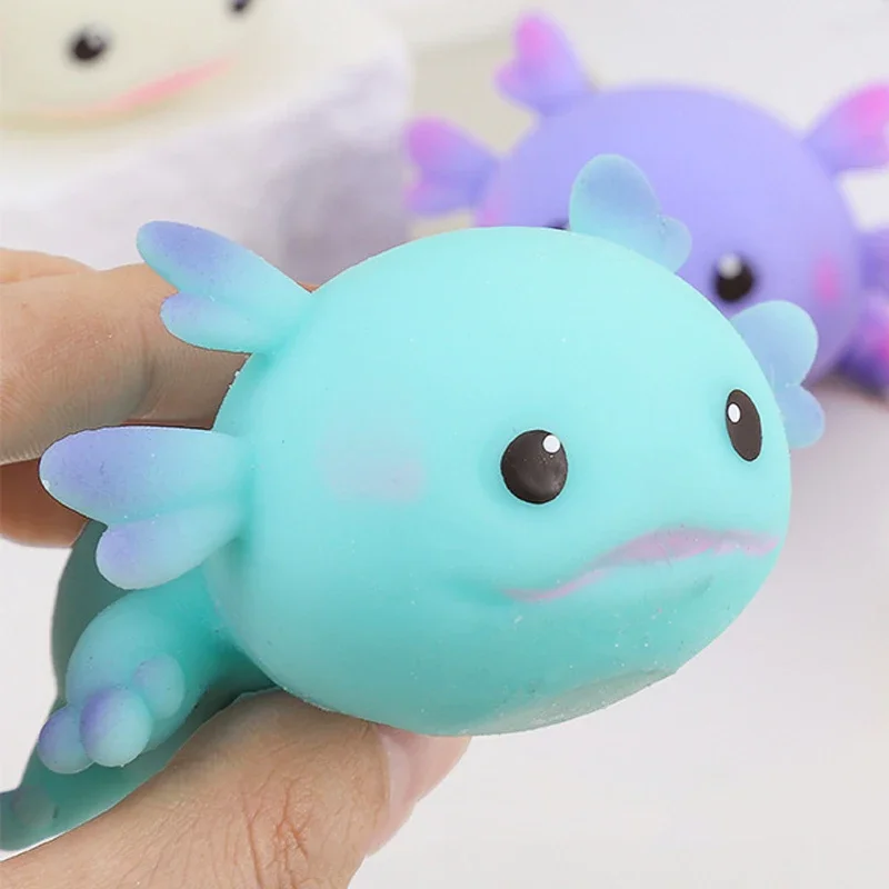kf-Sfc0d3c4eea04453ebfc1a0243245569cY 1/4pcs Axolotl Squeeze Ball Cute Fish Relax Cartoon Antistress Squishy Stress Relief Slow Rising For Adult Kids Stretch Toys - Image 1