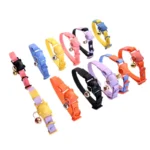 Hot Selling New PVC Waterproof Adjustable Cat Collar with Bell Macaron Color Pet Supplies - Image 2