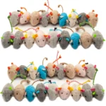 3/200pcs Rattle Cat Mouse Toys Also Prefilled Catnip Faux Fur Cat Mice Toys Interactive Cat Game Catnip Toys for Indoor Cats toy - Image 5