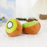 Avocado & Kiwi Plush Squeaky Toy for Dogs & Cats: Chew-Friendly Fruit-Shaped Pet Toy for Boredom Relief and Teething Fun - Image 3