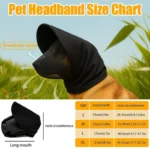 Breathable Mesh Dog Protective Mask Protective Veil Ear Shield Dog Headgear Polyester Dog Anti-Bite Mosquito Bite Prevention - Image 8