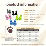 Summer Dog Shoes Non-slip Waterproof Pet Sandals Soft Soles Won't Fall Off Wear-resistant Corgi Small Dog Open-toe Foot Covers - Image 6