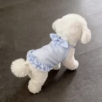 Summer Pet Cat Puppy Princess Dress Pet Clothes Striped Plaid Dresses with Bow Cats Kitten Rabbit Sphynx Clothing Pet Supplies - Image 2