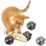 Cat Toy Sound Paper Ball Colorful Cat Scratching Teasing