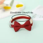 Cute Cat Collar with Bow Tie Adjustable Design Pet Dogs Cats Puppy Necklace Pet Supplies - Image 5