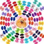 20pcs Dog Grooming Hair Bows Dog Bows Mix Colours Small Dog Accessories Solid Dog Hair Rubber Bands Pet Headwear Pet Supplier - Image 6